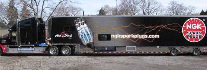 Semi Trailer Graphics for NGK Sparkplugs